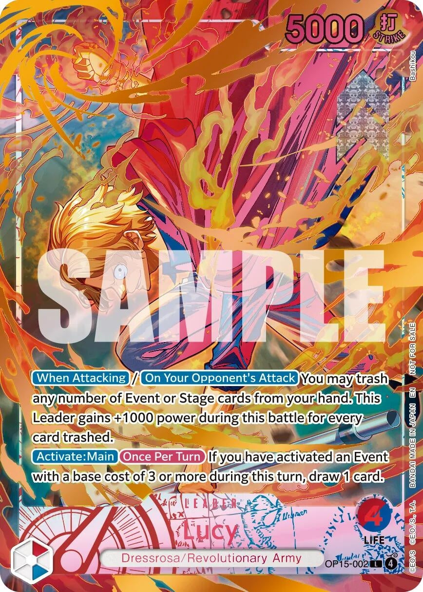 Image for Lucy (Flame-Flame Fruit Coliseum) (OP15-002) (Foil) (One Piece Promotion Cards) (OP-PR) - One Piece Card Game