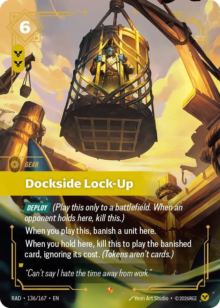 Image for Dockside Lock-Up (136/167) (Foil) (Radiance) (RAD) - Riftbound: League of Legends Trading Card Game
