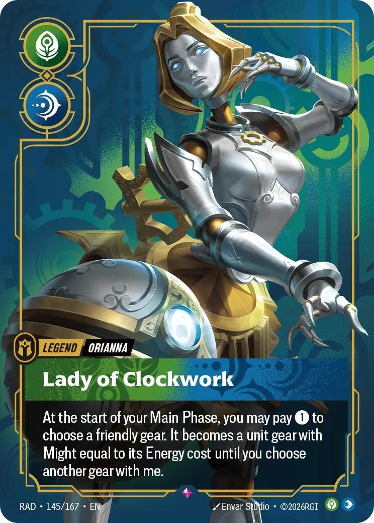 Image for Orianna, Lady of Clockwork (145/167) (Foil) (Radiance) (RAD) - Riftbound: League of Legends Trading Card Game