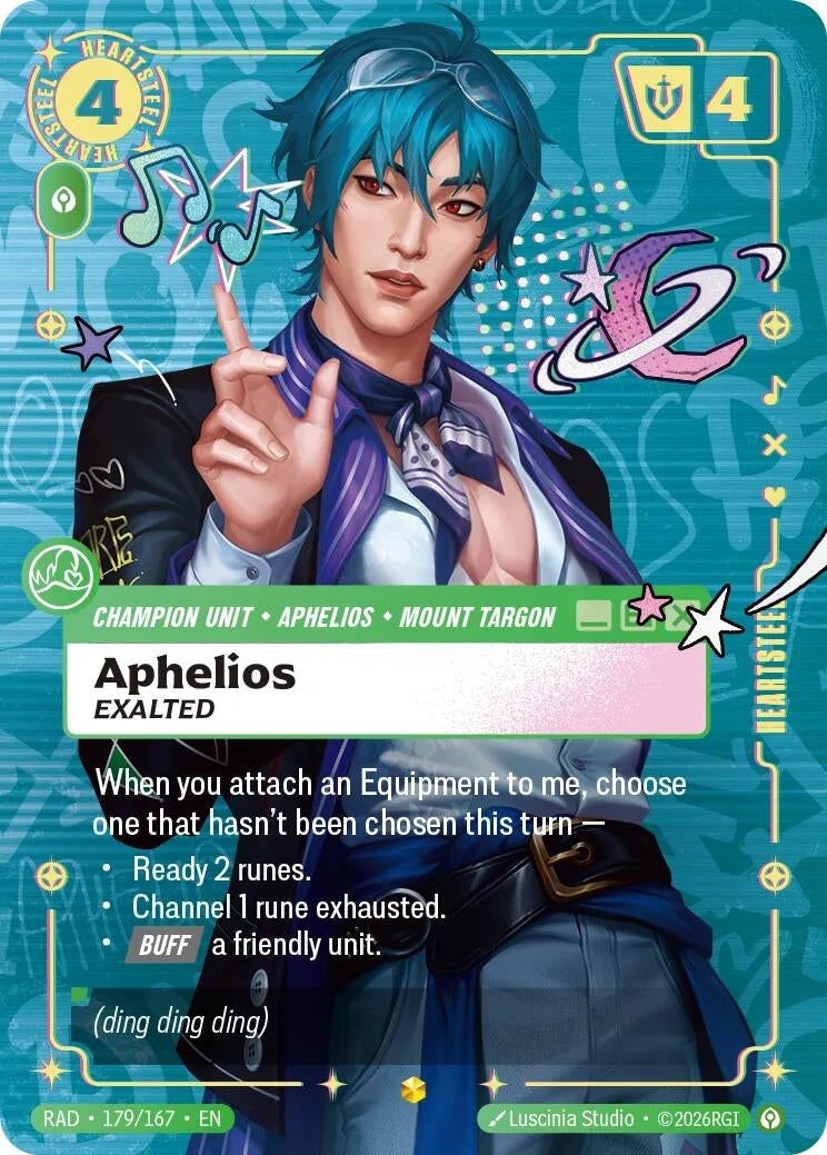 Image for Aphelios, Exalted (Heartsteel Overnumbered) (179/167) (Foil) (Radiance) (RAD) - Riftbound: League of Legends Trading Card Game