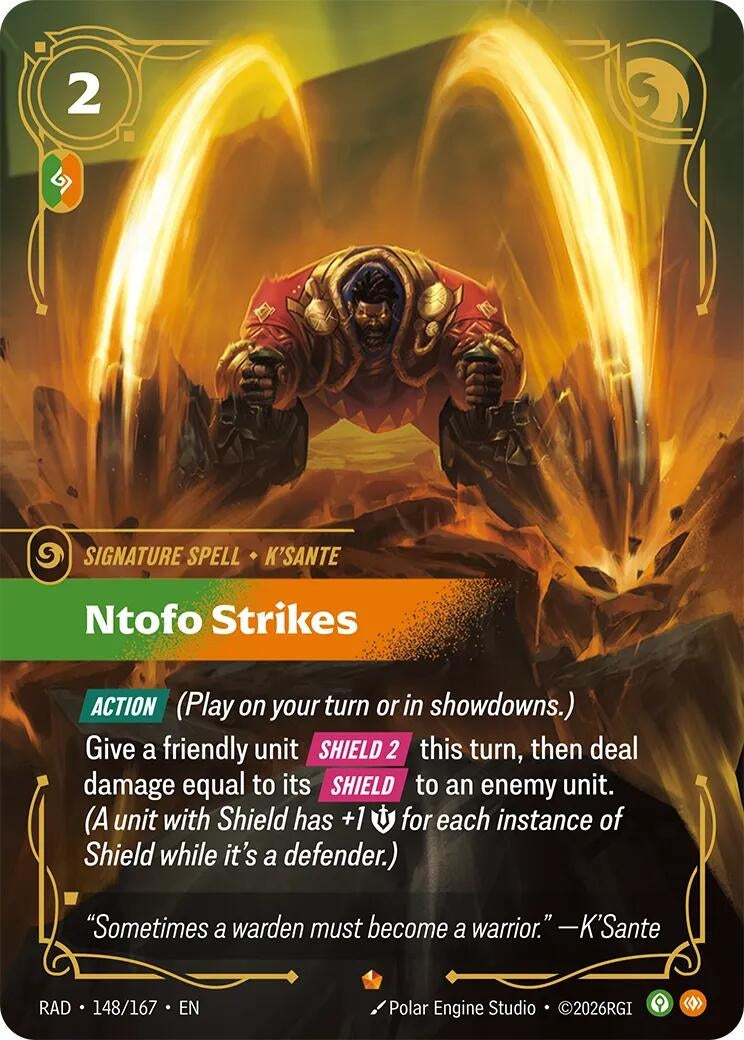 Image for Ntofo Strikes (148/167) (Foil) (Radiance) (RAD) - Riftbound: League of Legends Trading Card Game