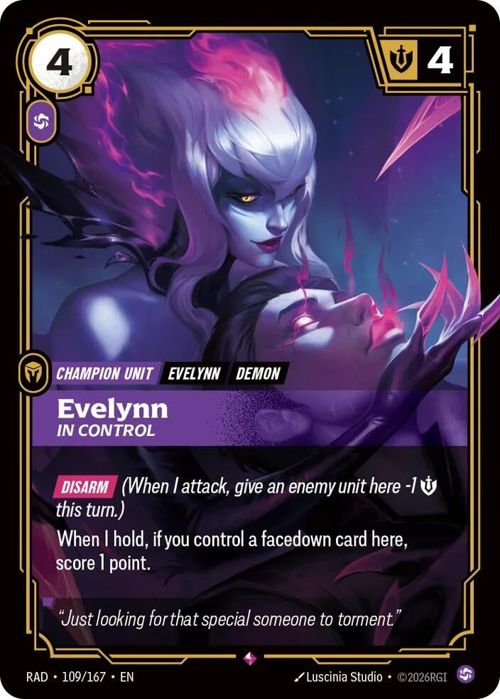 Image for Evelynn, In Control (109/167) (Foil) (Radiance) (RAD) - Riftbound: League of Legends Trading Card Game