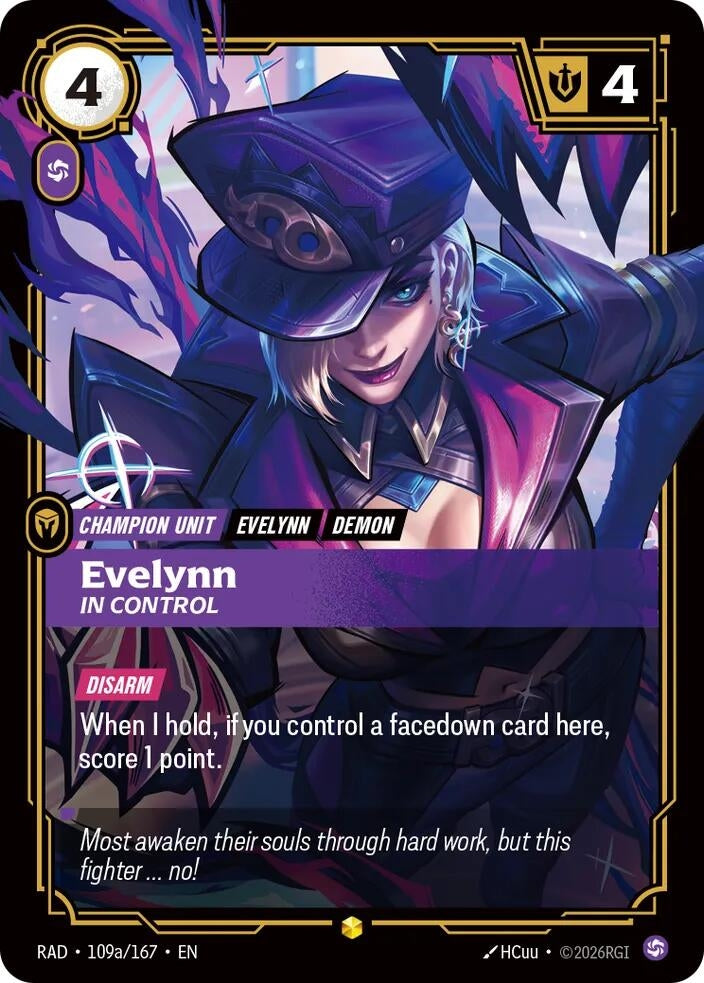 Image for Evelynn, In Control (Alternate Art) (109a/167) (Foil) (Radiance) (RAD) - Riftbound: League of Legends Trading Card Game