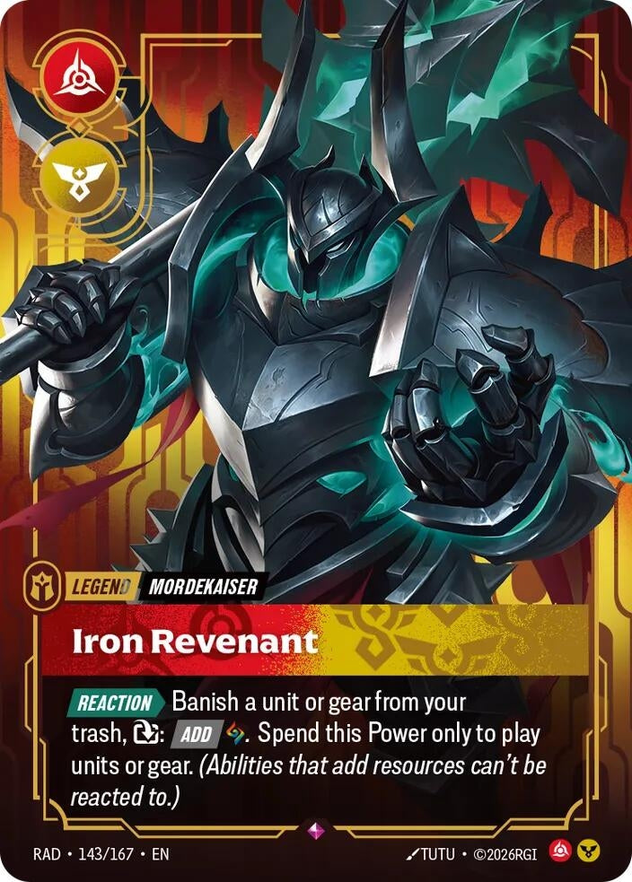 Image for Mordekaiser, Iron Revenant (143/167) (Foil) (Radiance) (RAD) - Riftbound: League of Legends Trading Card Game