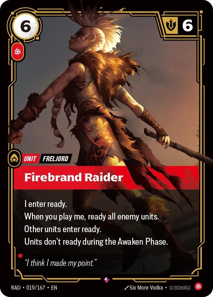 Image for Firebrand Raider (019/167) (Foil) (Radiance) (RAD) - Riftbound: League of Legends Trading Card Game