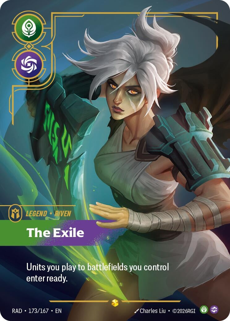 Image for Riven, The Exile (Overnumbered) (173/167) (Foil) (Radiance) (RAD) - Riftbound: League of Legends Trading Card Game