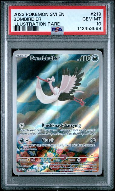BOMBIRDIER ILLUSTRATION RARE 2023 POKEMON SVI EN-SCARLET & VIOLET PSA GEM MT 10