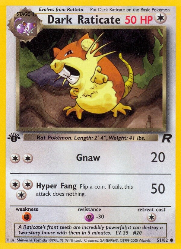 Image for Dark Raticate (51/82) (Team Rocket) - Pokemon
