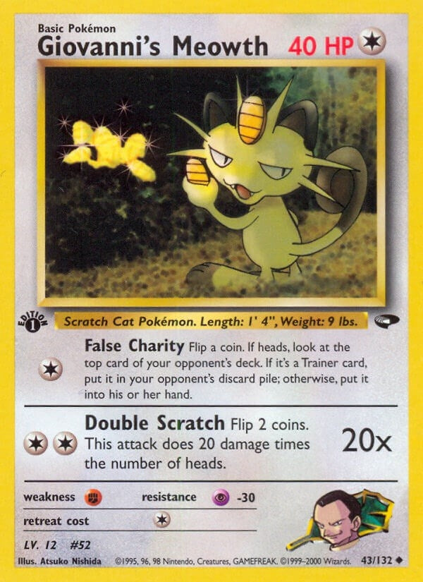 Image for Giovanni's Meowth (43) (043/132) (Gym Challenge) - Pokemon