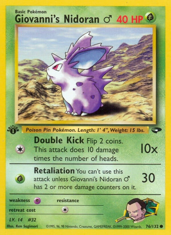 Image for Giovanni's Nidoran M (076/132) (Gym Challenge) - Pokemon