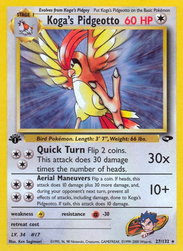 Image for Koga's Pidgeotto (027/132) (Gym Challenge) - Pokemon