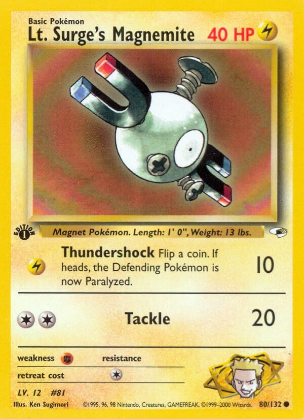 Image for Lt. Surge's Magnemite (80) (080/132) (Gym Heroes) - Pokemon