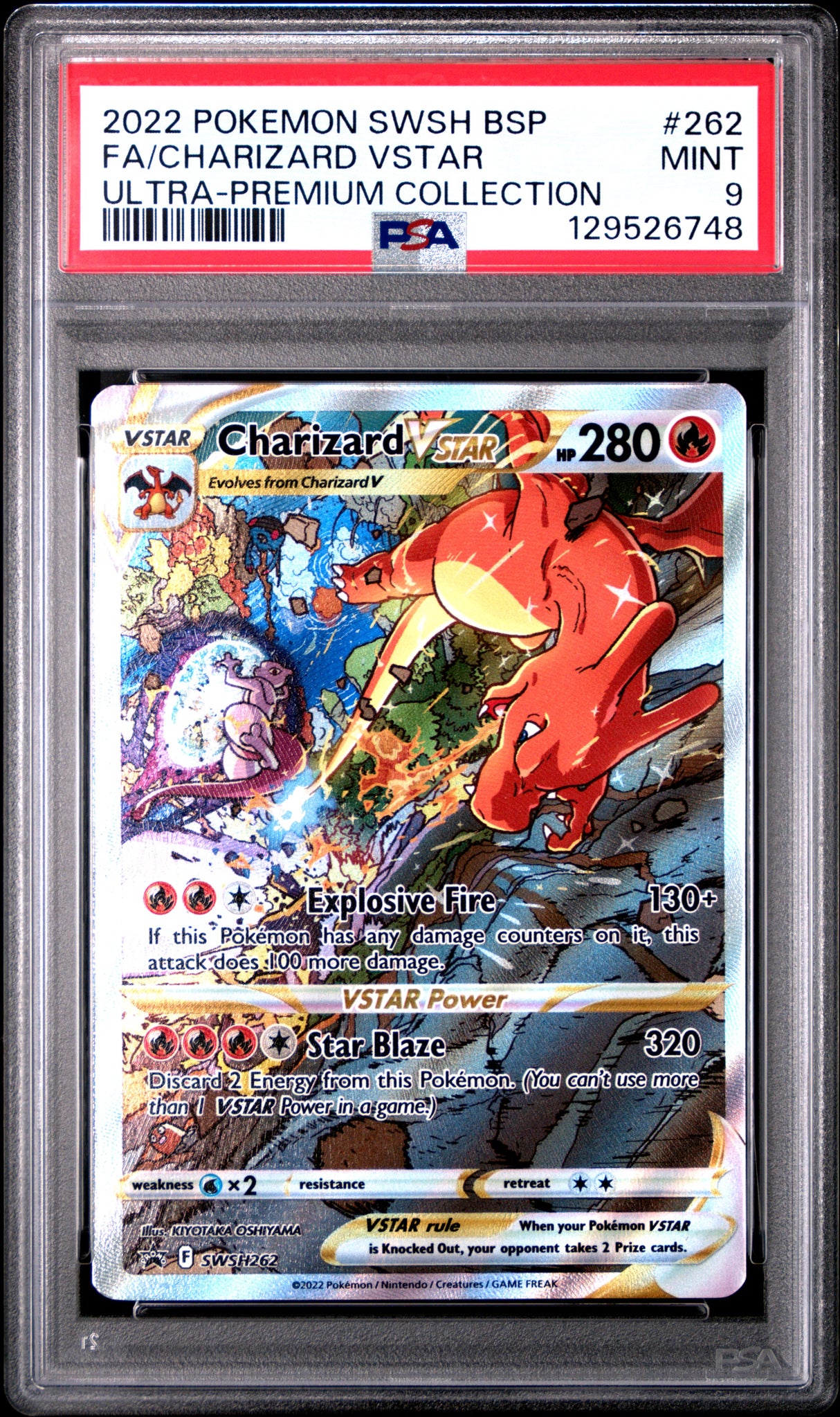 FA/CHARIZARD VSTAR ULTRA-PREMIUM COLLECTION 2022 POKEMON SWSH BLACK STAR PROMO PSA MINT 9