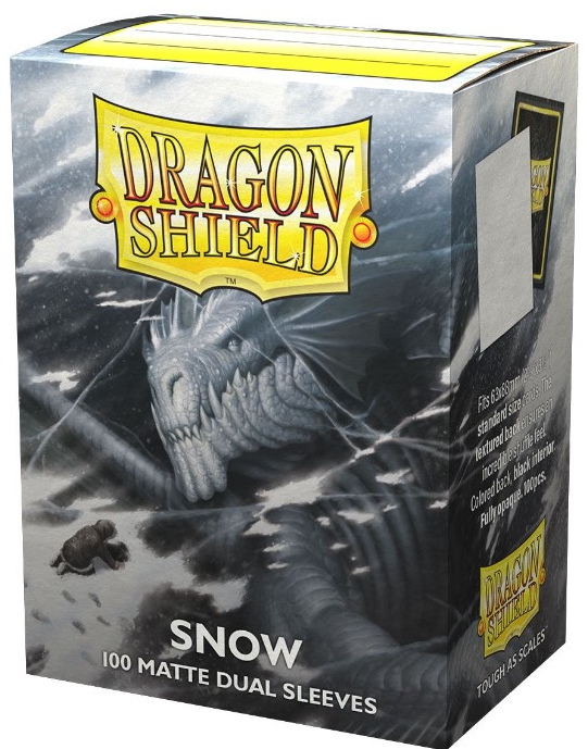 Dragon Shield Sleeves: Standard Matte Dual - Snow 100CT
