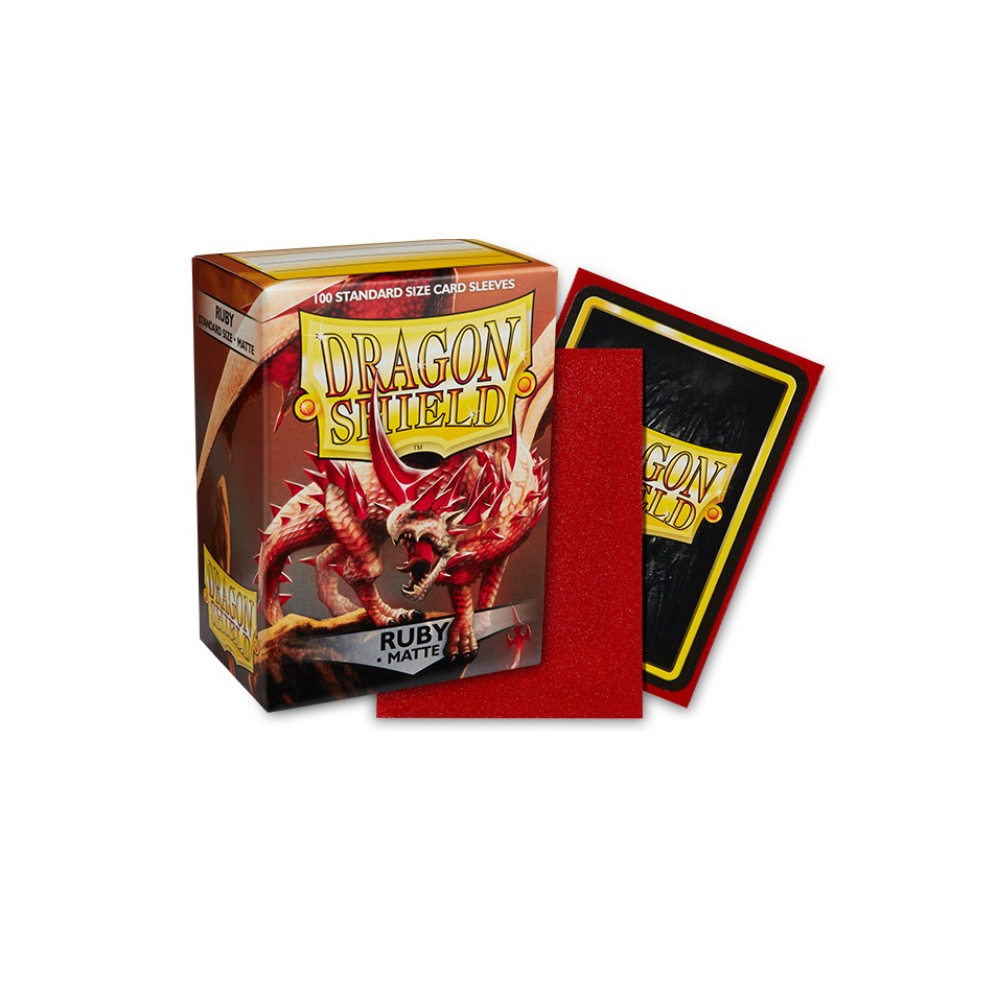 Dragon Shield Sleeves: Standard Matte - Ruby 100CT