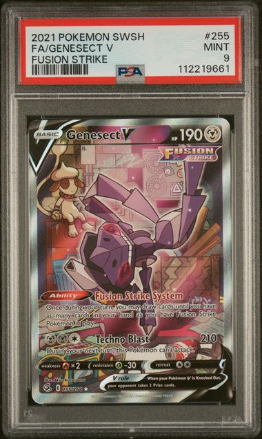 FA/GENESECT V FUSION STRIKE 2021 POKEMON SWORD & SHIELD FUSION STRIKE PSA MINT 9