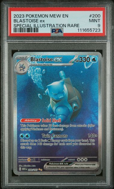 BLASTOISE ex SPECIAL ILLUSTRATION RARE 2023 POKEMON MEW EN-151 PSA MINT 9