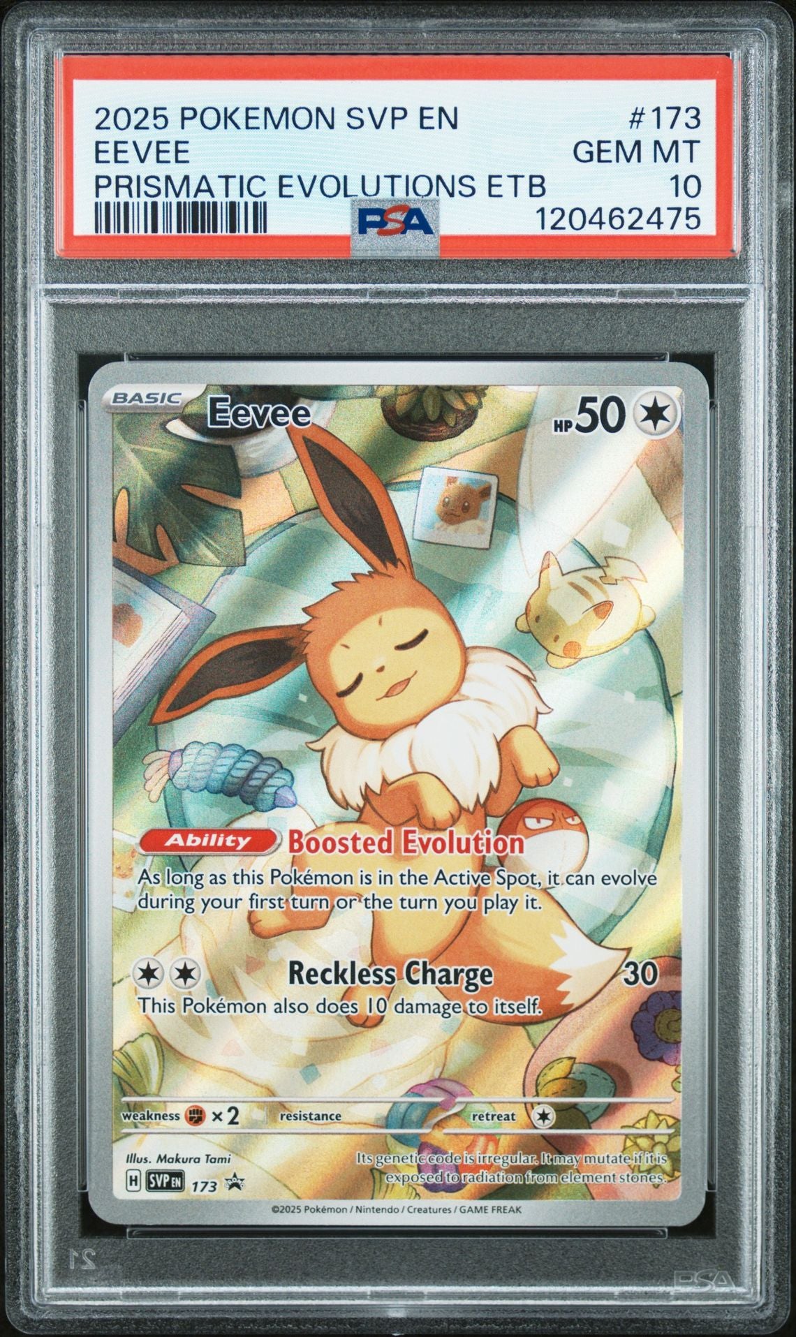 EEVEE PRISMATIC EVOLUTIONS ETB 2025 POKEMON SVP EN-SV BLACK STAR PROMO PSA GEM MT 10