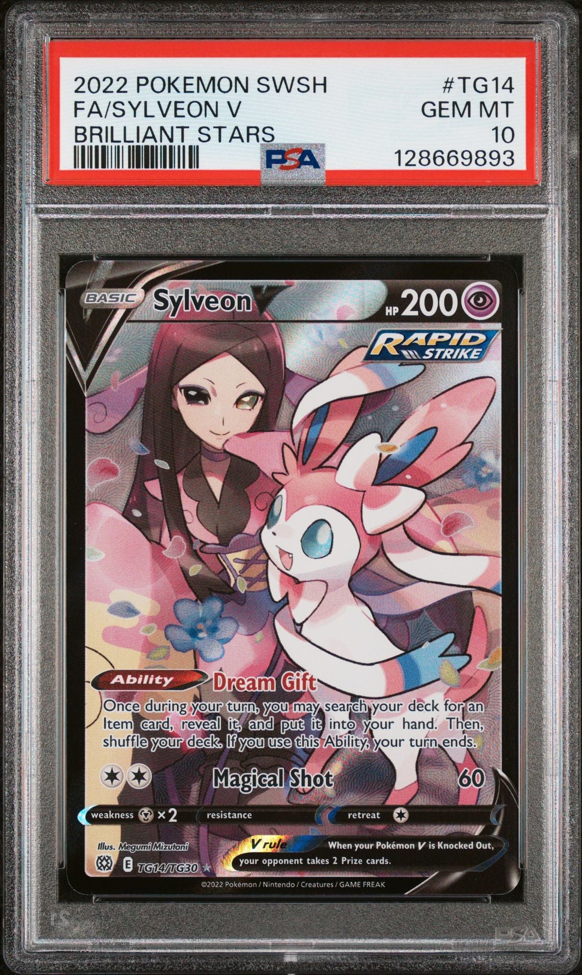 FA/SYLVEON V BRILLIANT STARS 2022 POKEMON SWORD & SHIELD BRILLIANT STARS PSA GEM MT 10