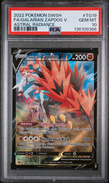FA/GALARIAN ZAPDOS V ASTRAL RADIANCE 2022 POKEMON SWORD & SHIELD ASTRAL RADIANCE PSA GEM MT 10