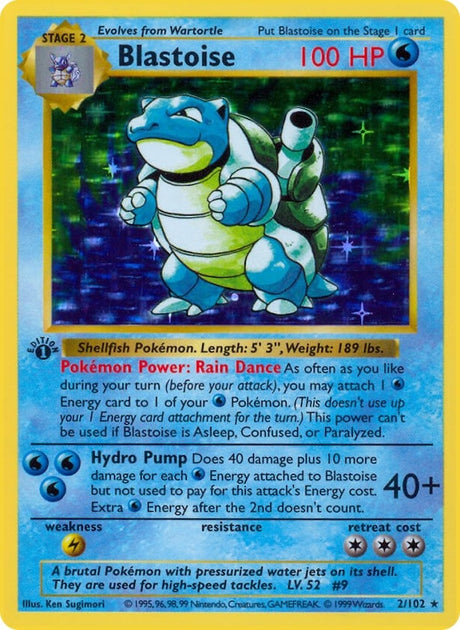 Image for Blastoise (002/102) (Base Set (Shadowless)) - Pokemon
