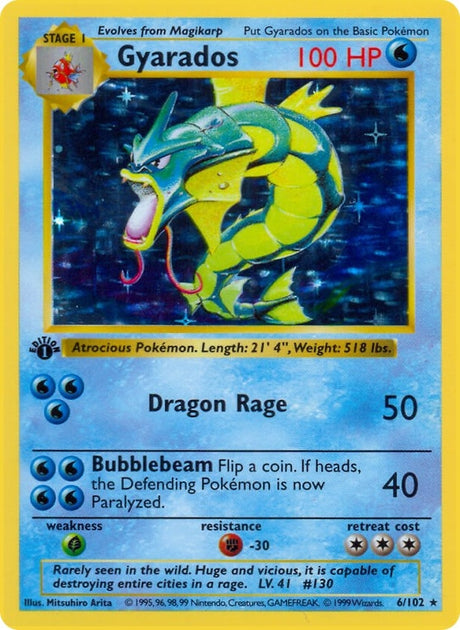 Image for Gyarados (006/102) (Base Set (Shadowless)) - Pokemon