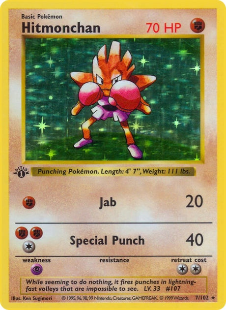 Image for Hitmonchan (007/102) (Base Set (Shadowless)) - Pokemon