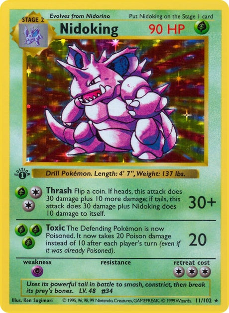 Image for Nidoking (011/102) (Base Set (Shadowless)) - Pokemon