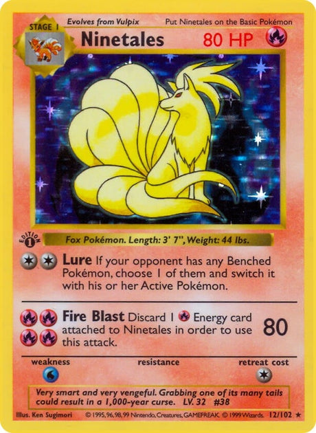 Image for Ninetales (012/102) (Base Set (Shadowless)) - Pokemon