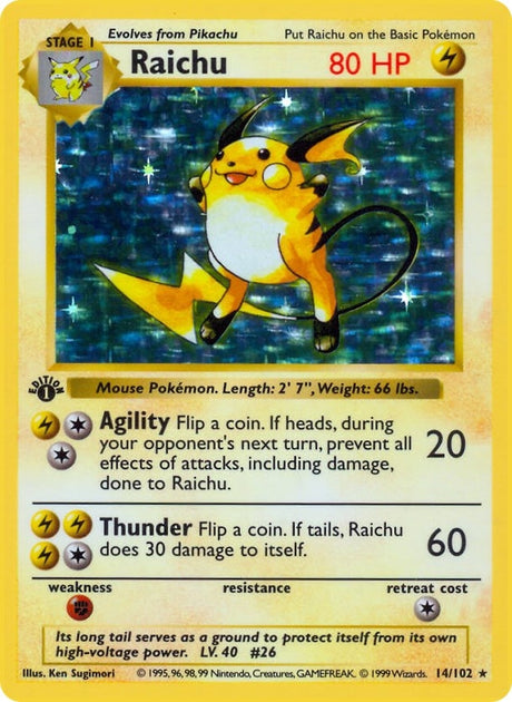 Image for Raichu (014/102) (Base Set (Shadowless)) - Pokemon