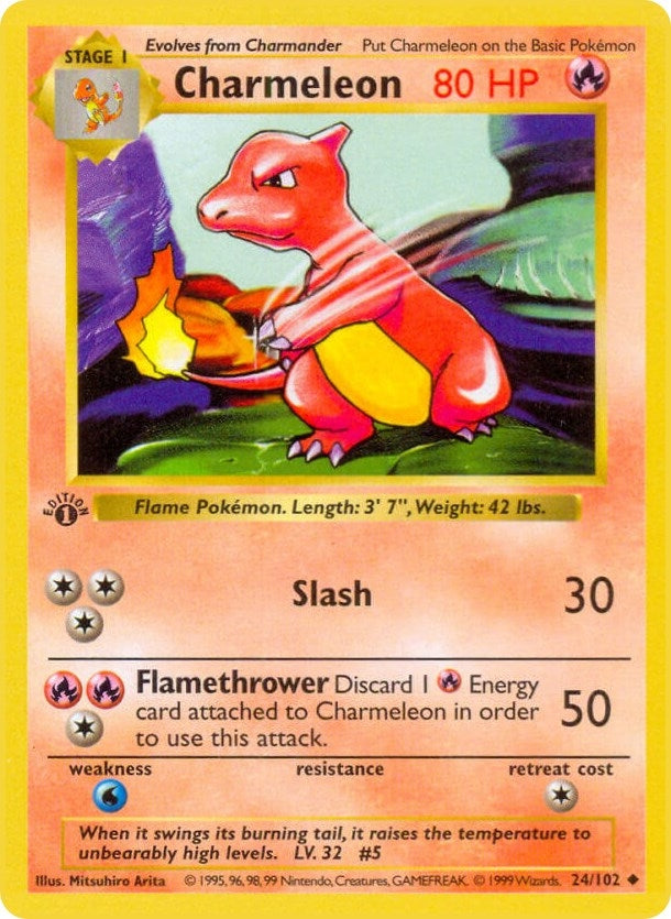 Charmeleon (024/102) (Base Set (Shadowless))