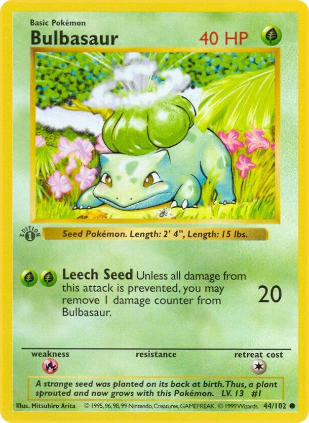 Image for Bulbasaur (044/102) (Base Set (Shadowless)) - Pokemon