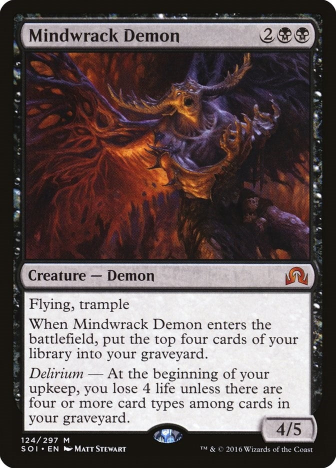 Image for Mindwrack Demon (124) (Shadows over Innistrad) (SOI) - Magic: The Gathering
