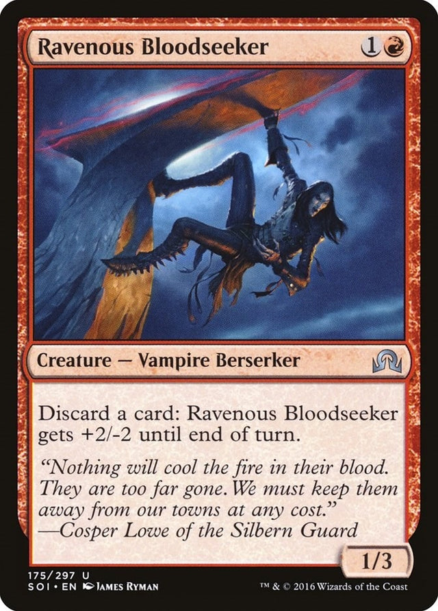 Image for Ravenous Bloodseeker (175) (Shadows over Innistrad) (SOI) - Magic: The Gathering