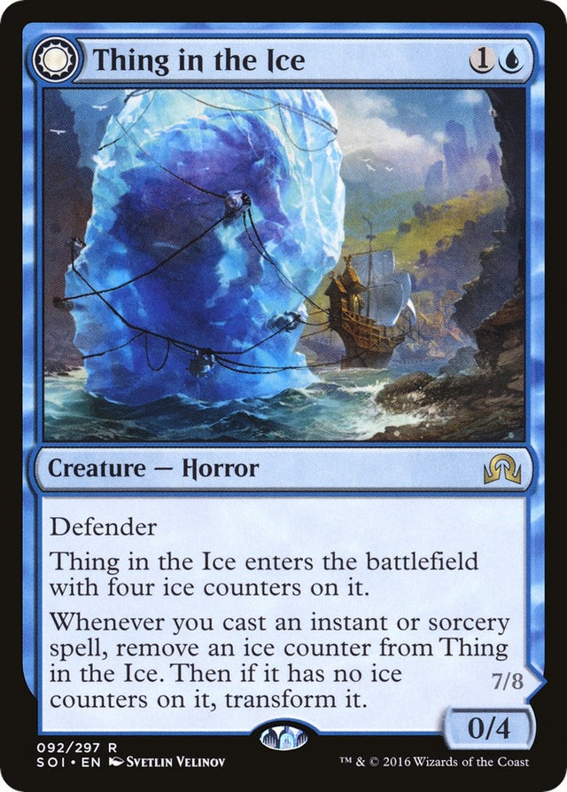 Image for Thing in the Ice (92) (Foil) (Shadows over Innistrad) (SOI) - Magic: The Gathering