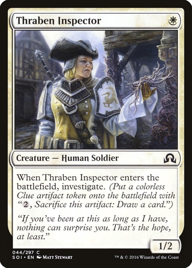 Image for Thraben Inspector (44) (Shadows over Innistrad) (SOI) - Magic: The Gathering