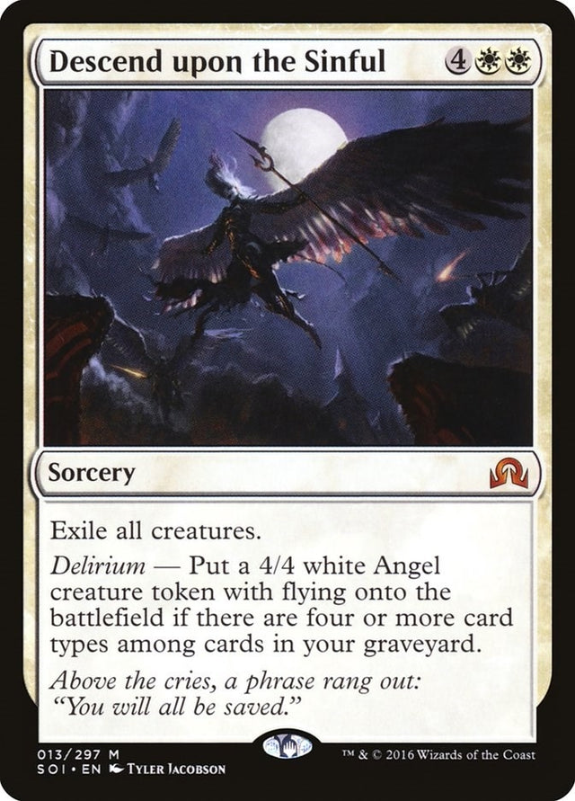 Image for Descend upon the Sinful (13) (Shadows over Innistrad) (SOI) - Magic: The Gathering