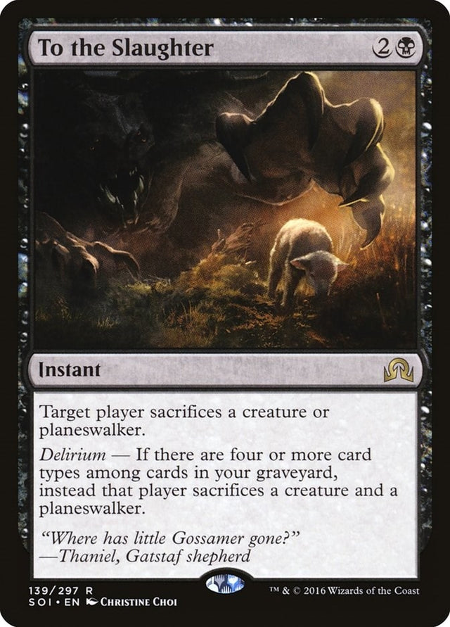 Image for To the Slaughter (139) (Shadows over Innistrad) (SOI) - Magic: The Gathering