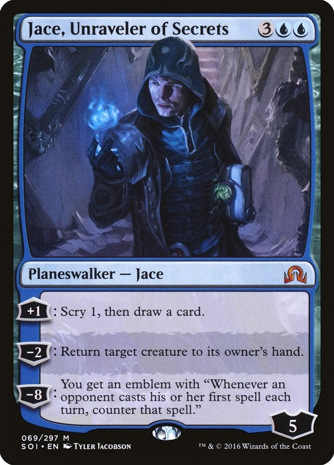 Image for Jace, Unraveler of Secrets (69) (Shadows over Innistrad) (SOI) - Magic: The Gathering