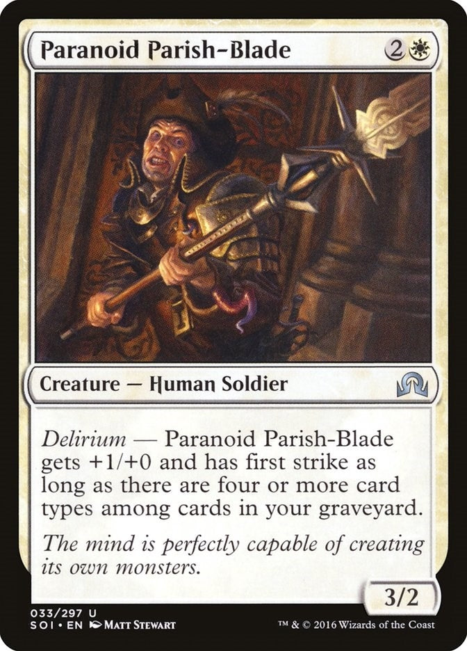 Image for Paranoid Parish-Blade (33) (Shadows over Innistrad) (SOI) - Magic: The Gathering
