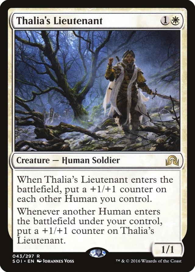 Image for Thalia's Lieutenant (43) (Shadows over Innistrad) (SOI) - Magic: The Gathering