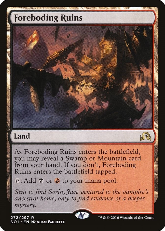 Image for Foreboding Ruins (272) (Shadows over Innistrad) (SOI) - Magic: The Gathering