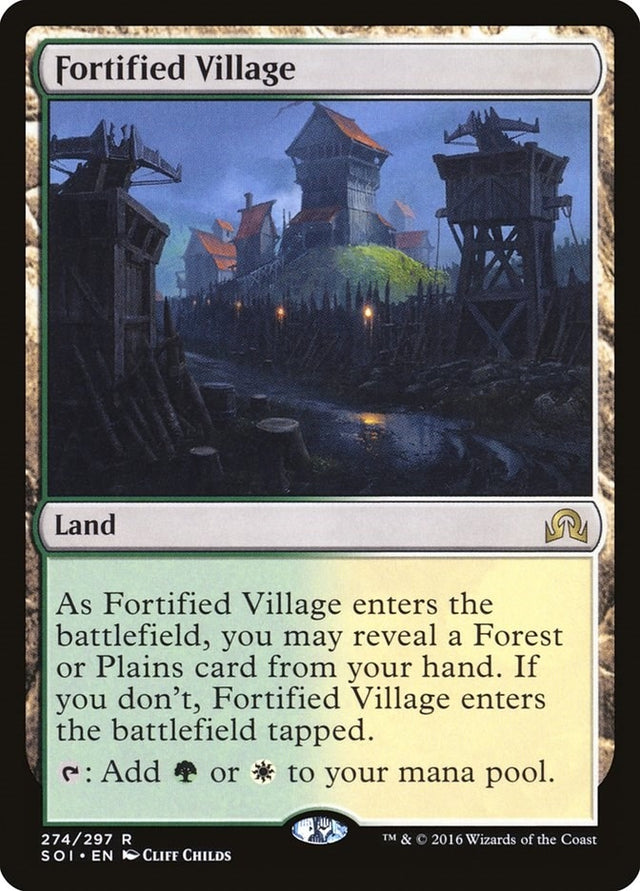Image for Fortified Village (274) (Foil) (Shadows over Innistrad) (SOI) - Magic: The Gathering