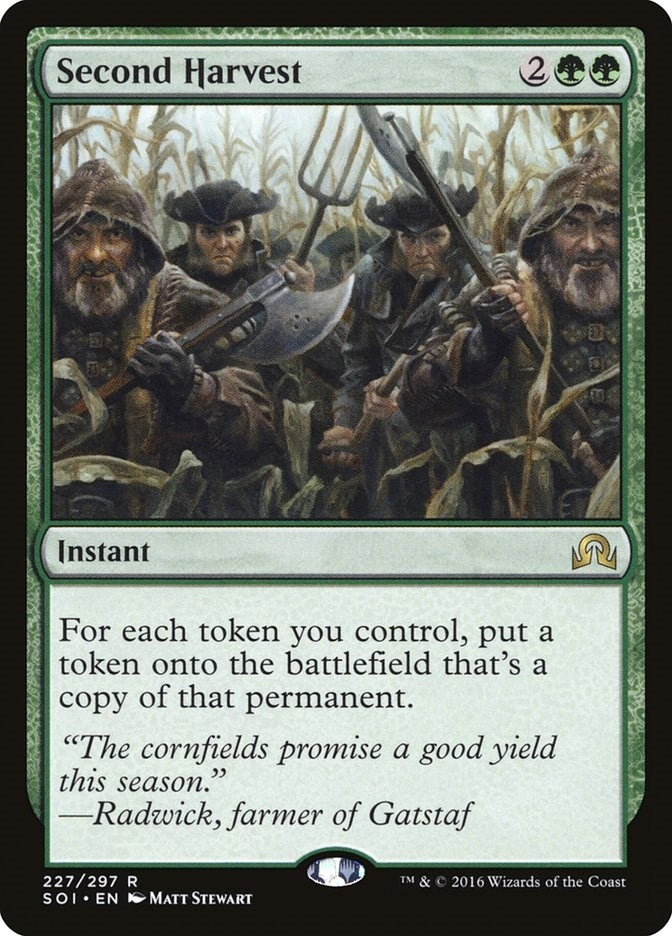 Image for Second Harvest (227) (Shadows over Innistrad) (SOI) - Magic: The Gathering