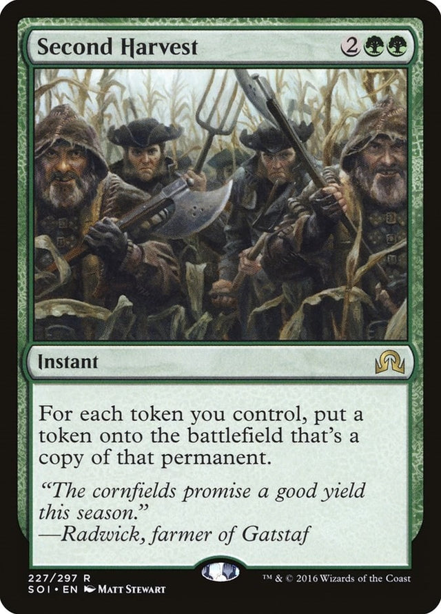 Image for Second Harvest (227) (Shadows over Innistrad) (SOI) - Magic: The Gathering
