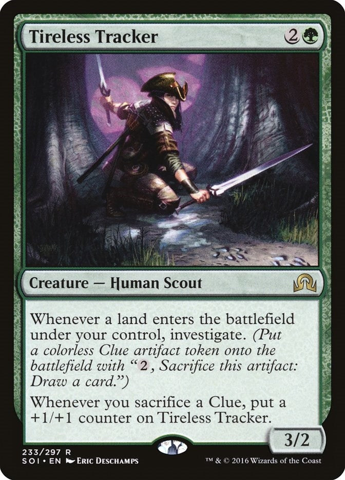 Image for Tireless Tracker (233) (Foil) (Shadows over Innistrad) (SOI) - Magic: The Gathering