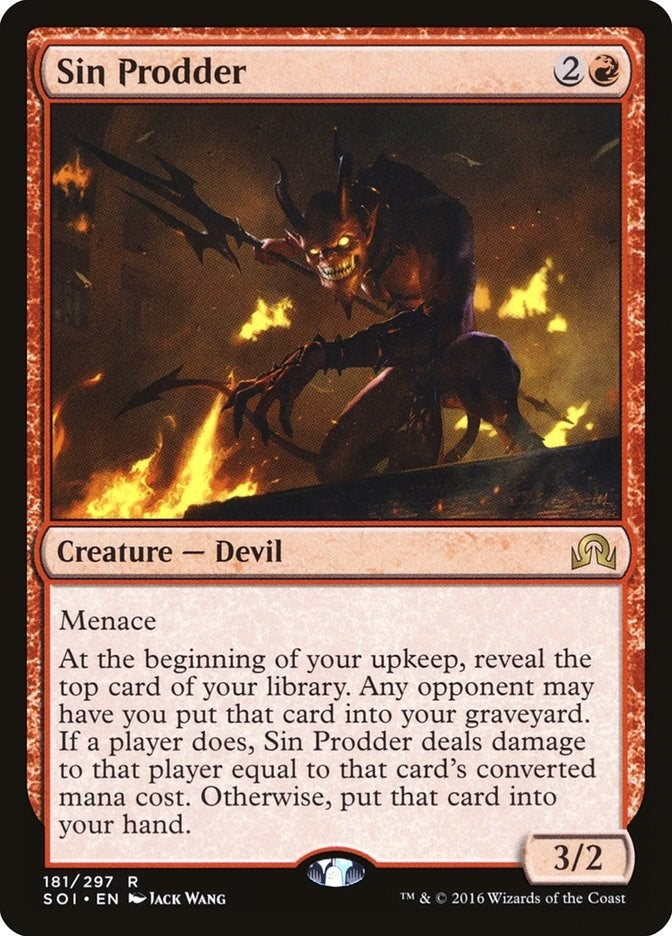 Image for Sin Prodder (181) (Shadows over Innistrad) (SOI) - Magic: The Gathering