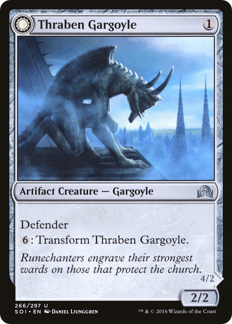 Image for Thraben Gargoyle (266) (Shadows over Innistrad) (SOI) - Magic: The Gathering