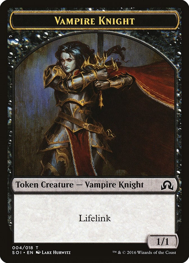 Image for Vampire Knight Token (4) (Shadows over Innistrad) (SOI) - Magic: The Gathering