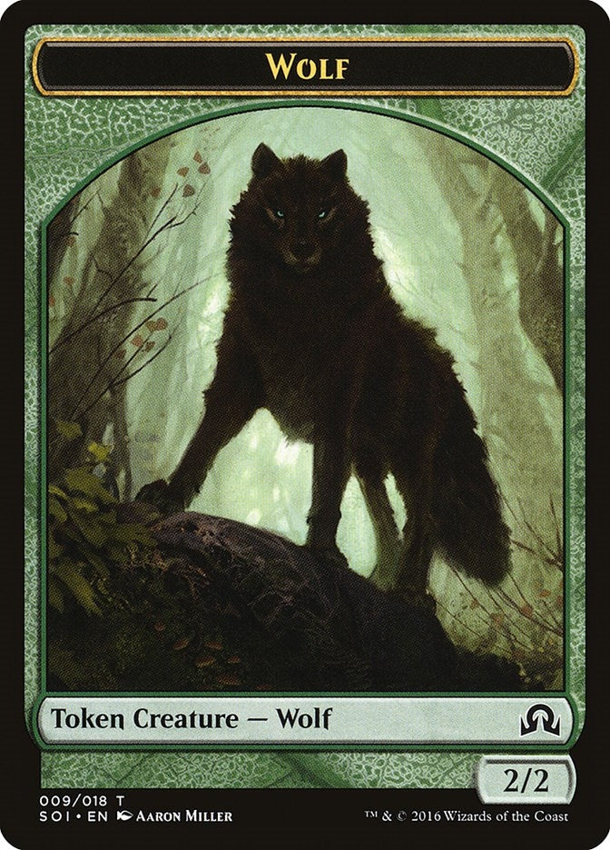 Image for Wolf Token (9) (Shadows over Innistrad) (SOI) - Magic: The Gathering